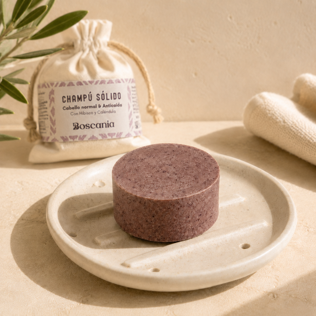 Champú sólido fortalecedor – Hibisco y caléndula