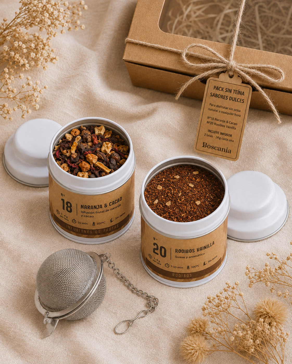 Pack sin teína · Sabores dulces