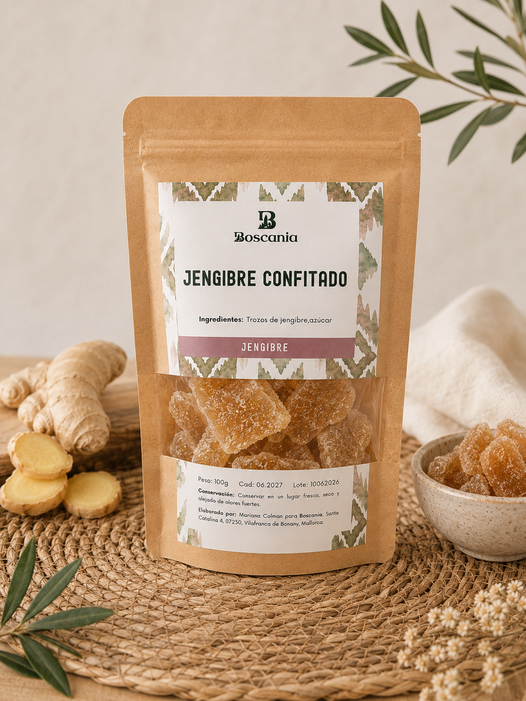 Jengibre confitado
