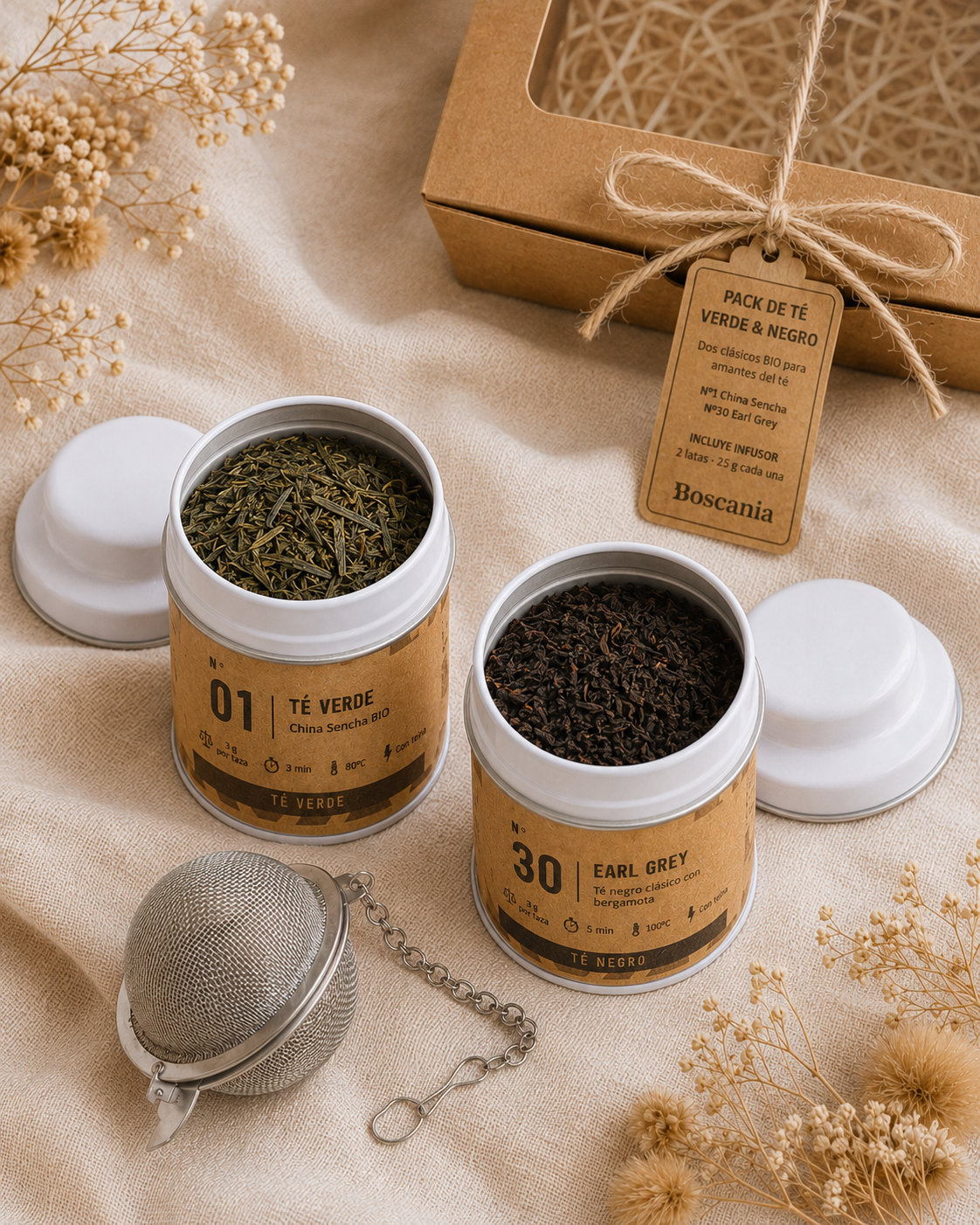 Pack de té verde & negro