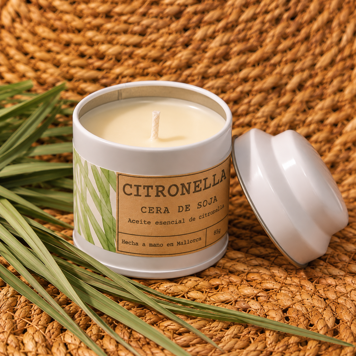 Vela de soja de Citronella